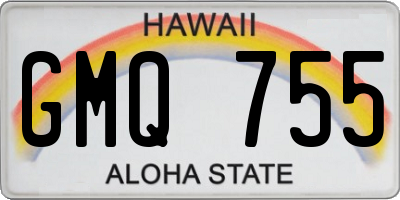 HI license plate GMQ755