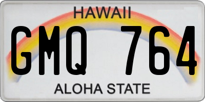 HI license plate GMQ764