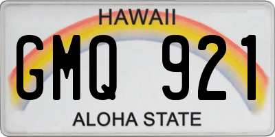 HI license plate GMQ921