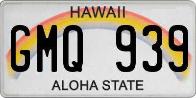 HI license plate GMQ939
