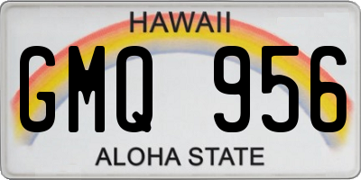 HI license plate GMQ956