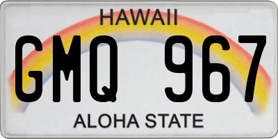 HI license plate GMQ967