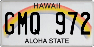 HI license plate GMQ972