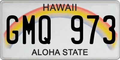 HI license plate GMQ973