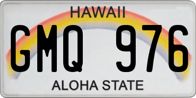 HI license plate GMQ976