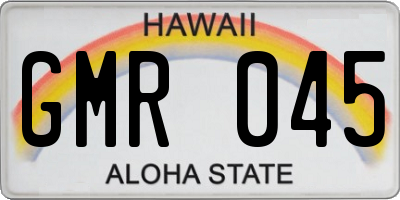 HI license plate GMR045