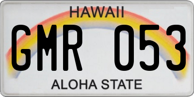 HI license plate GMR053