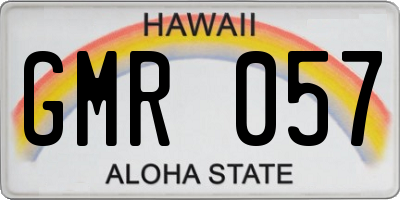 HI license plate GMR057