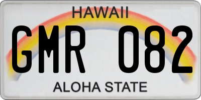 HI license plate GMR082