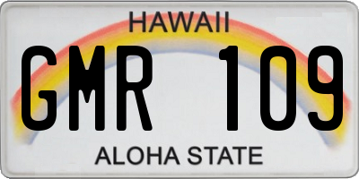 HI license plate GMR109