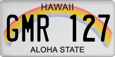 HI license plate GMR127
