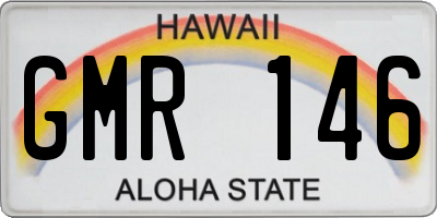 HI license plate GMR146