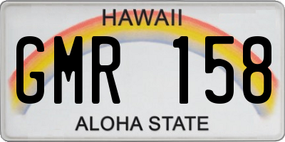 HI license plate GMR158
