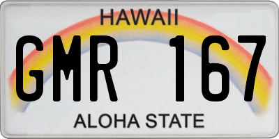 HI license plate GMR167