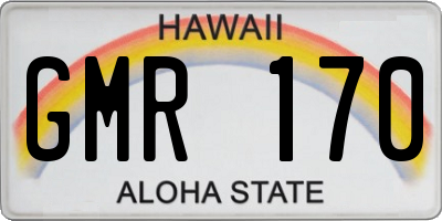 HI license plate GMR170