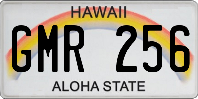 HI license plate GMR256