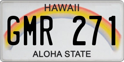 HI license plate GMR271