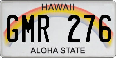 HI license plate GMR276