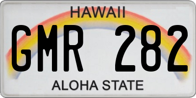 HI license plate GMR282