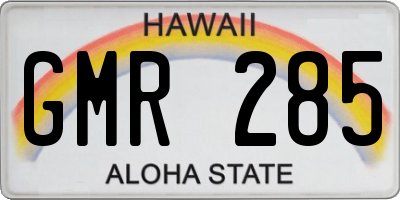 HI license plate GMR285