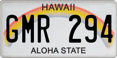 HI license plate GMR294