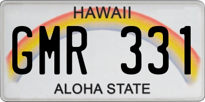 HI license plate GMR331