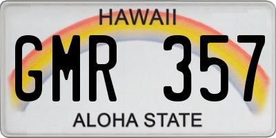 HI license plate GMR357