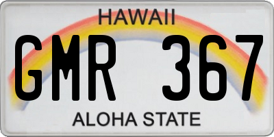 HI license plate GMR367