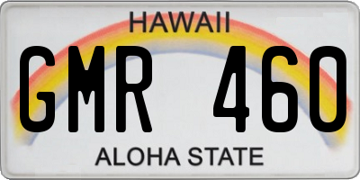 HI license plate GMR460