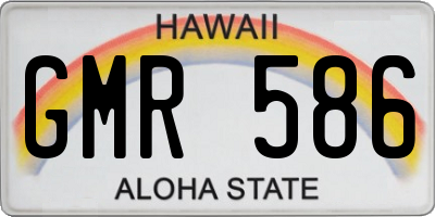 HI license plate GMR586
