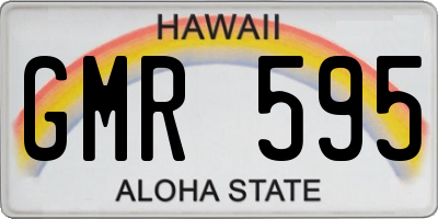 HI license plate GMR595