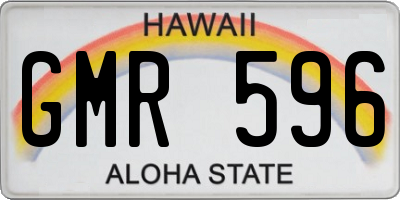 HI license plate GMR596