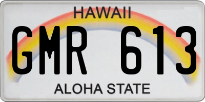 HI license plate GMR613