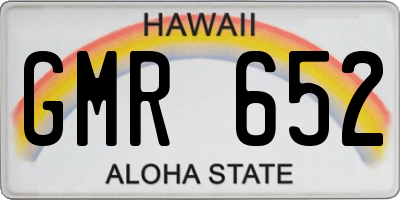 HI license plate GMR652