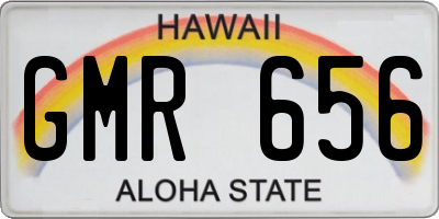 HI license plate GMR656