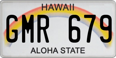 HI license plate GMR679