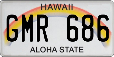 HI license plate GMR686