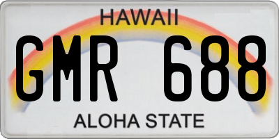 HI license plate GMR688