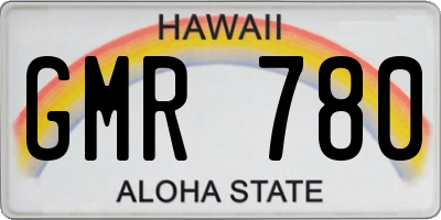 HI license plate GMR780