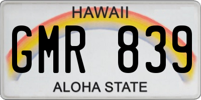 HI license plate GMR839