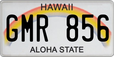 HI license plate GMR856