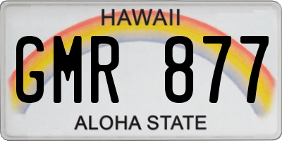 HI license plate GMR877