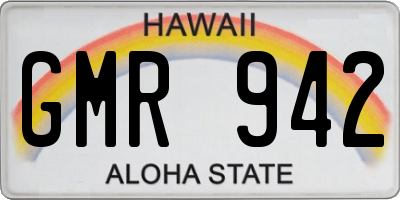 HI license plate GMR942