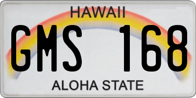 HI license plate GMS168