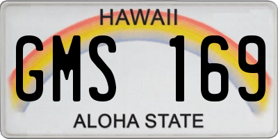 HI license plate GMS169