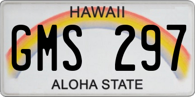 HI license plate GMS297