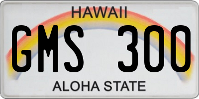 HI license plate GMS300