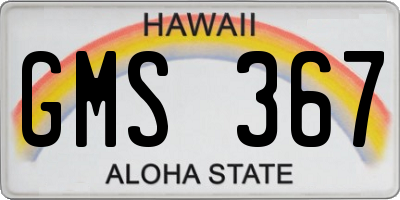 HI license plate GMS367