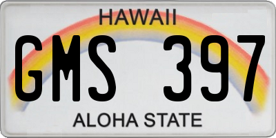 HI license plate GMS397