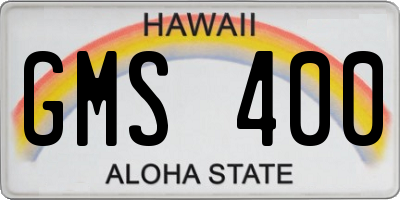 HI license plate GMS400